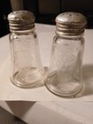 Hazel Atlas Clear Etched Salt And Pepper Shakers — photo 1