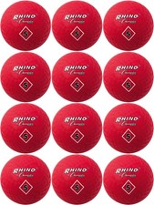 Champion Sports Nylon Wound 2-Ply Red Playground Ball, 5-Inch 12-Pack 