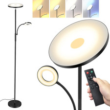 LED Uplighter Floor Lamp, Upgraded 42W 4200LM Dimmable Floor Standing Lamp with 