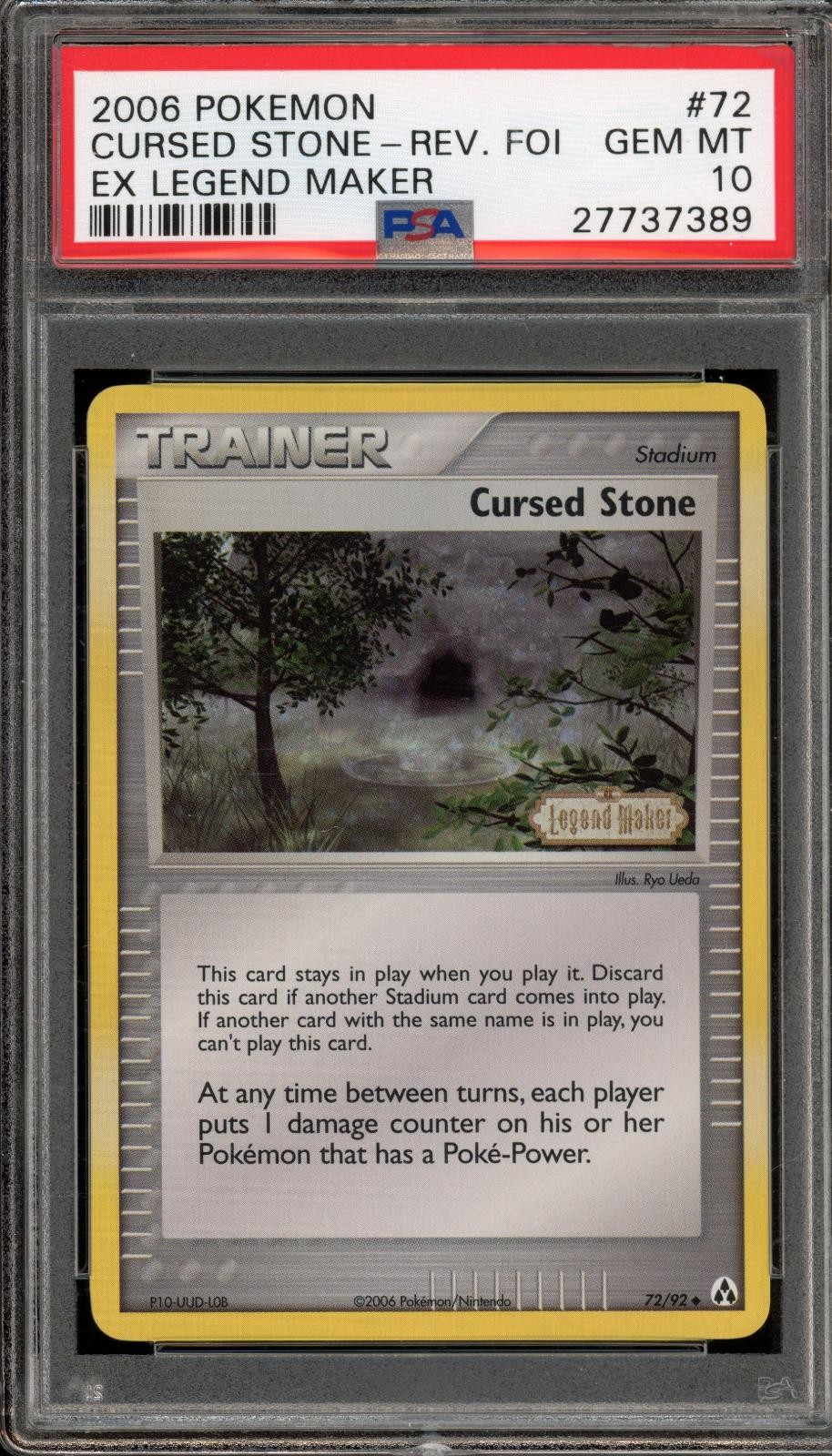 Pokemon Cursed Stone Reverse Holo EX Legend Maker 72/92 PSA 10 Gem Mint