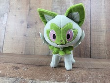 2023 Nintendo Game Freak Pokemon Sprigatito Plush Stuffed Animal Green 8"