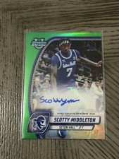 2024-25 Bowman U Chrome Green Refractor 71/99 Scotty Middleton #94 Auto