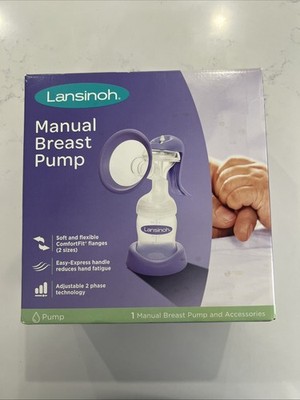 Lansinoh Manual Breast Pump for Breastfeeding New, Unsealed.