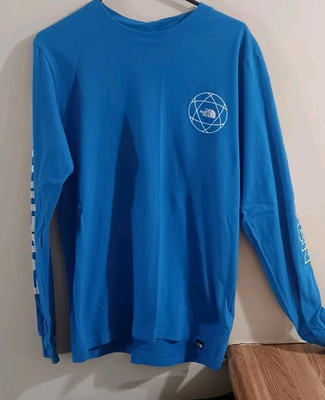 #ad The North Face double sleeve proven expedition tee clear lake blue SMALL $35.00