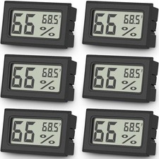 Vaikby 6-Pack Mini Digital Thermometer Hygrometer, Indoor Humidity Monitor, T...