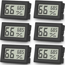 Vaikby 6-Pack Mini Digital Thermometer Hygrometer, Indoor Humidity Monitor, T...