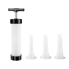 Manual Sausage Stuffer &ndash; Homemade Sausage Maker with 3 Funnels Meat Injector