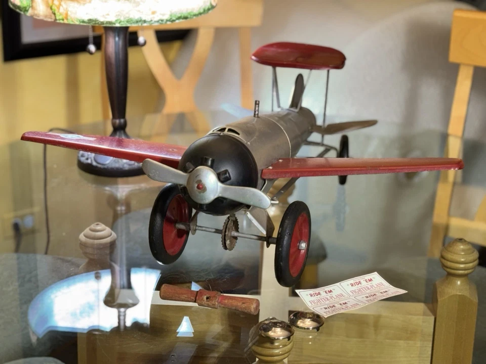 Keystone 1953 "RIDE 'EM" AVIÓN DE COMBATE/VIAJE EN AVIÓN PARA NIÑOS ¡MUY, MUY RARO!! Foto 2 de 4