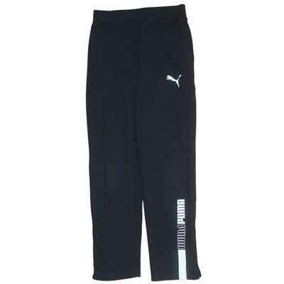 Puma Jogginghose Herren schwarz Regular Fit Größe M Sport Logo Hose