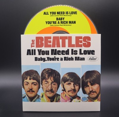 The Beatles ALL YOU NEED IS LOVE / BABY YOU'RE A RICH MAN  - 5'' Promo CD  MINT