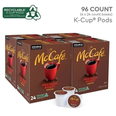 MC CAFE BEST BEFORE 2/2025 McCafe, Premium Roast Coffee, Keurig K-Cup Pods, 96 Count