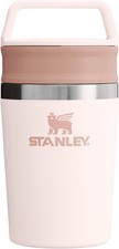 8oz Insulated Stainless Steel Travel Coffee Mug Leakproof Cup Rose Quartz