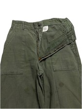 Baker Vietnam Era Cotton Sateen Zipper Fly OG 107 Pants 1960s 26X28