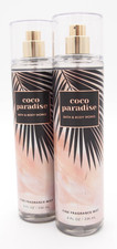  2 Bath  Body Works COCO PARADISE Fragrance Mist Spray 8oz LOT New