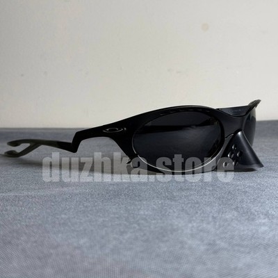 Vintage Oakley Plantaris Prizm Polarized Black/Black Sunglasses Y2K Made in USA