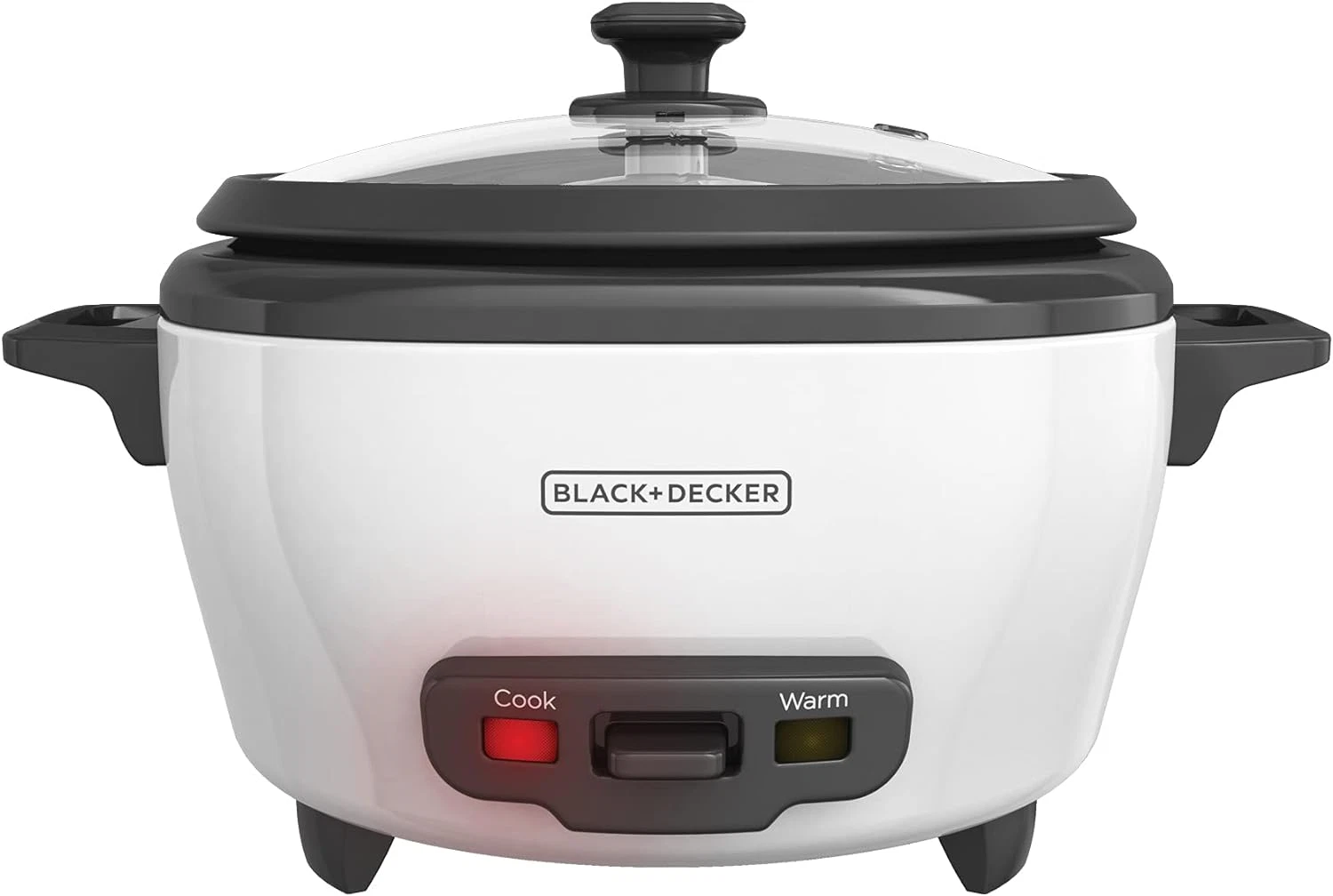 Rice Cooker 6-Cup (Cooked) with Steaming Basket, Removable Non-Stick Bowl, White