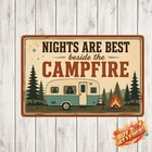Retro Camper Trailer Camping Quote Tin Sign Vintage Forest Outdoor Wall Art