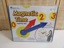 NEW - Magnetic Time Activity Set Geared Clock by Learning Resources