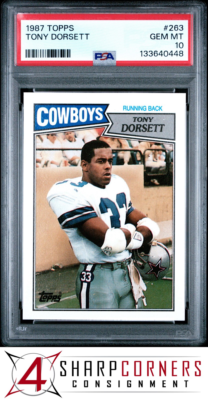 1987 TOPPS #263 TONY DORSETT COWBOYS HOF PSA 10