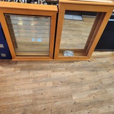 2x Vetrinetta Massello Falegname Lavoro Legno di Faggio 85x65x10 CM