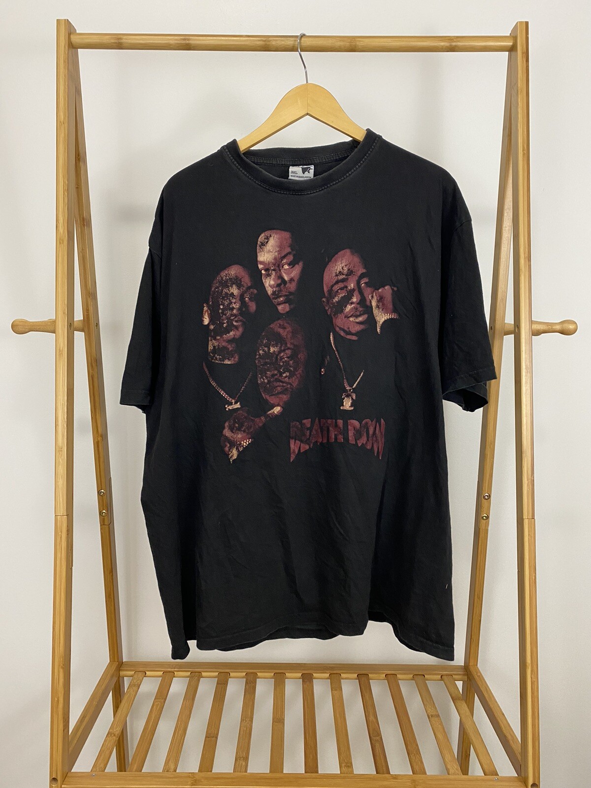 FILA T shirt vintage Death Row Records Suge Dre Snoop Tupac Suge Hip Hop Rap BL 3XL