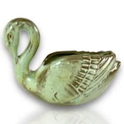 1950's Frankoma #228 Prairie Green SWAN Planter Bowl Sapulpua Clay 8"  EXC
