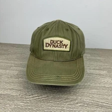 Duck Dynasty Hat Cap Strap Back Olive Green Canvas Logo Duck Commander