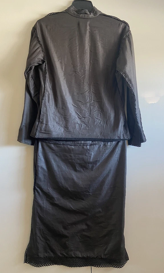 Issey Miyake Black Suit Jacket Skirt Inner fleece Women’s Size 2 - Image 2 of 4