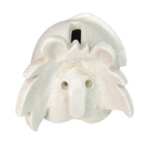 Lion Cat Coin Bank Studio Stoneware Pottery Impressed Potters Mark Unknown