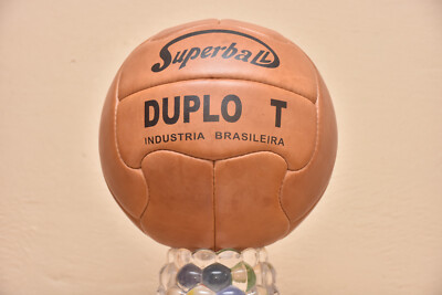 2xWORLD CUP  1950 SUPERBALL SOCCER FOOTBALL BY ORIGINAL LEATHER FOOTBALL SIZE 5.