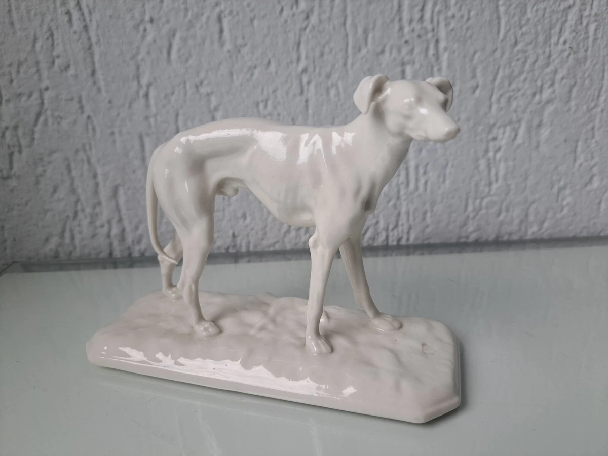 Aubaho Skulptur Windhund Hund Greyhound Jagdhund Figur Whippet Haus Antik-Stil