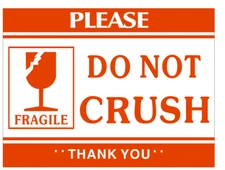 500 Labels 2x3 Fragile DO NOT CRUSH Shipping Mailing Handle with Care Stickers