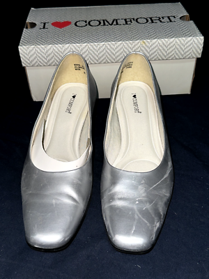 comfortable silver dress pumps Pandaie Womens Mary Jane Pumps Pointed Closed Toe Chunky High Heels with Ankle Buckle Straps Comfortable Dress Shoes for Work Bridal Party Office