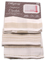 3Er Set GeschirrtüCher KüChentüCher 50 X 70 Cm Baumwolle Weiß Beige