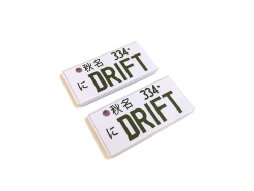 1:10 Scale RC Drift Japanese Mini Plastic Number / License Plates Pair Car - Picture 6 of 6