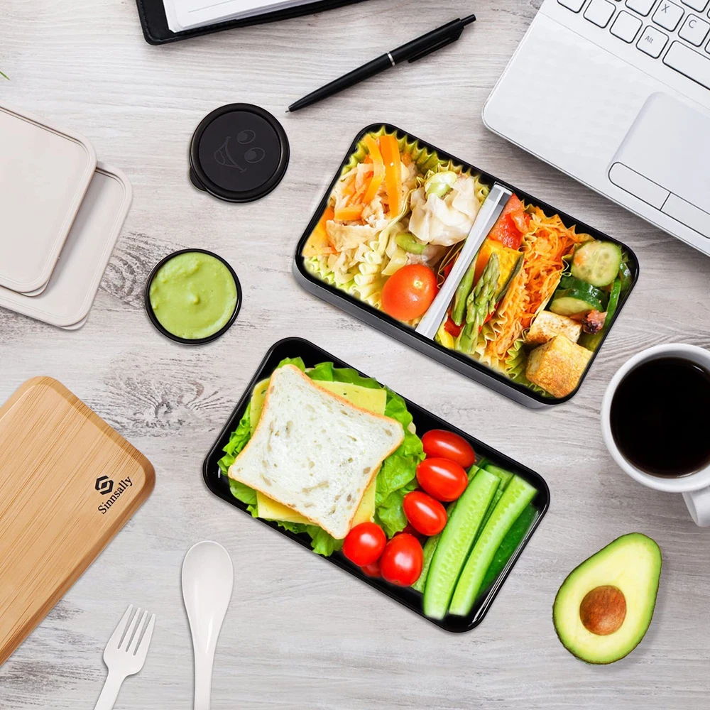 Bento Box Adult Lunch Box With Compartments For Women & Men47ozstackable Japan