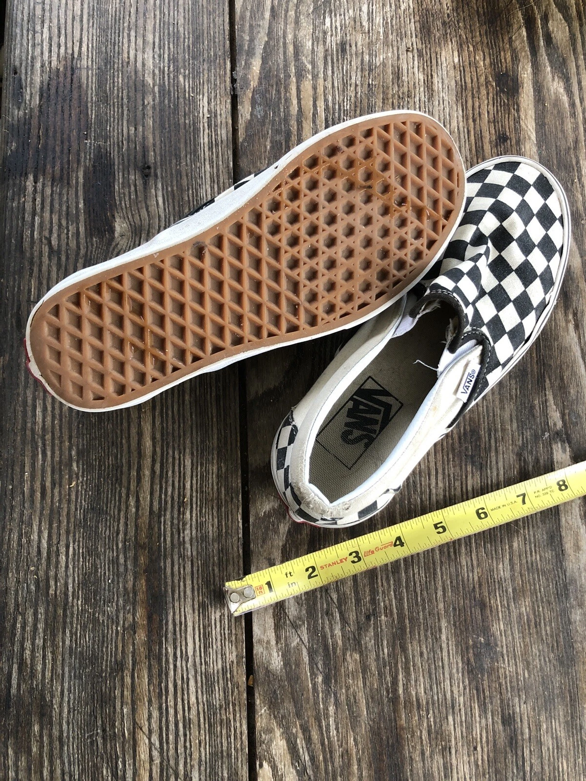 Scarpe basse uomo 4 1 2 vans scooter skateboard a scacchi nero bianco