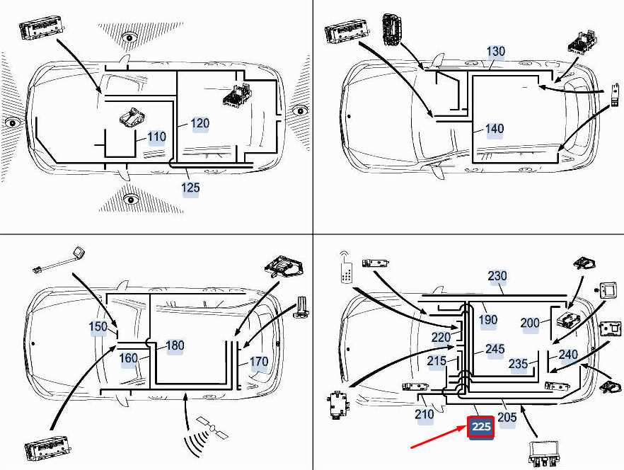 Faisceau d'antenne autotéléphone MERCEDES-BENZ C W205 A2055400320