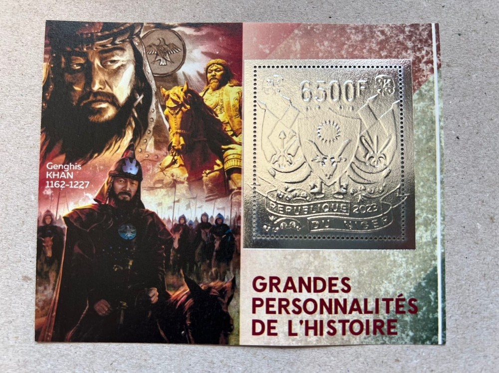 Stamps Famous People 5 blocks Foil Silver perforated NEW 2023 year