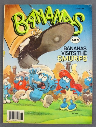 BANANAS #68 1983 Visita a los Pitufos y Locos Revista #2 Febrero 1974 James Bond - Imagen 8 de 11