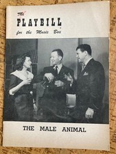 The Male Animal Playbill Oct 1952 Robert Preston Martha Scott Elliott Nugent