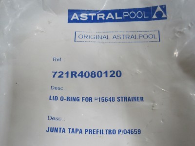 Astral pool 721R4080120 Lid 0-Ring for 15648 strainer free shipping