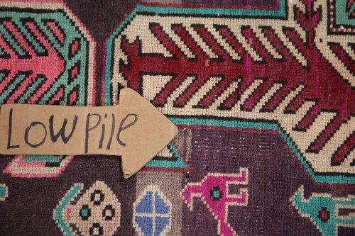 Semi-Antique Geometric Traditional 10 ft. Runner Rug 4x10 Wool Hand-knotted - Picture 8 of 12