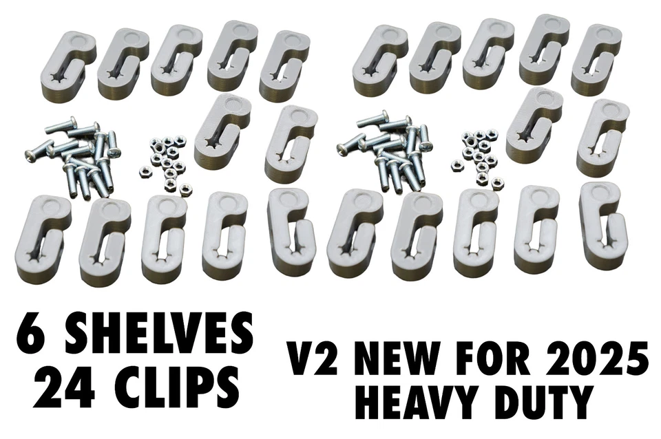 Clips de estante IKEA Detolf - Añadir estantes / Cambiar altura de estante (paquete de 4-24) PLATEADO Foto 2 de 4