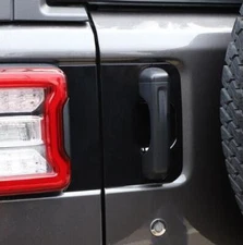 For 2018-2023 Jeep Wrangler JL ABS Black Tailgate Door Handle Panel Cover Trim