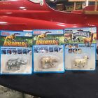 Jungle Animals Lot Of 3 Wind-Up Walking toys. Includes bear and rhino. Nip