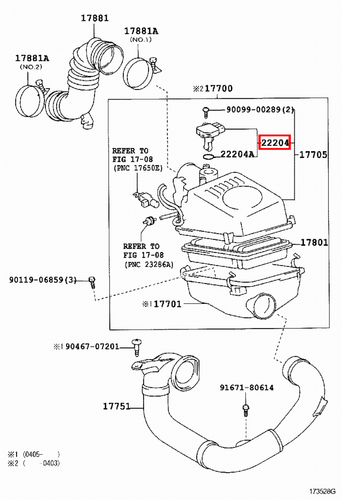Genuine Lexus RX300 MCU35 RX330 MCU38 MCU33 RX400 h MHU33 MAF AFM Air Flow Meter - Picture 19 of 20