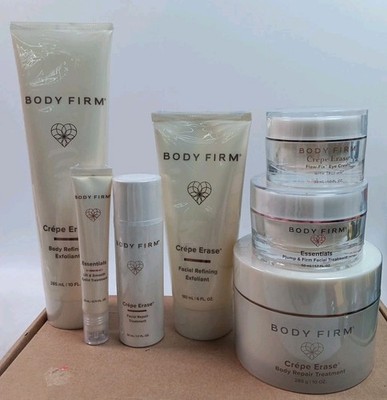 The Body Firm Crepe Erase 7 Piece Kit Body And Facial Creams