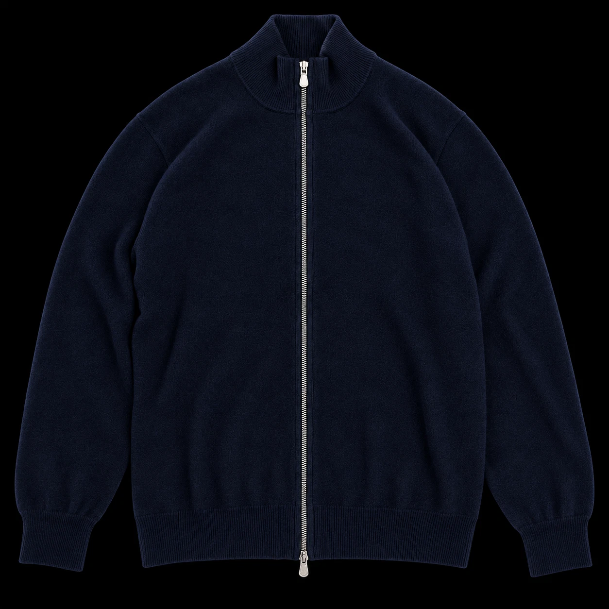 Brunello Cucinelli Full Cashmere Zip Up Cardigan Mens size 50 USA Medium Navy  image 1
