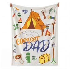 Dad Throw Blanket Fathers Day Birthday Super Soft Flannel Couch Sofa Bed Decor